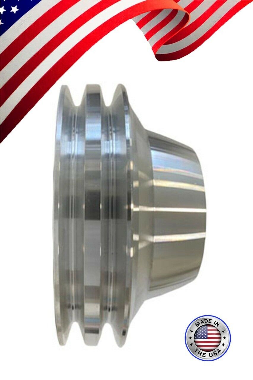 thumbnail image 2 of Small Block Chevy Water Pump Pulley - 6.6" V-Belt For Long Water Pump 350 327 Engines 2 of 12