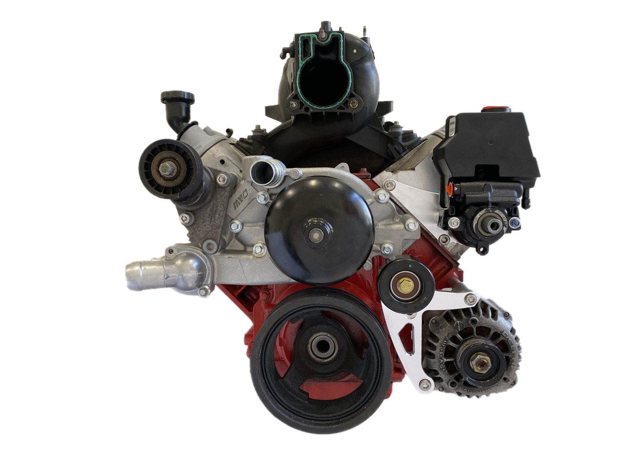 Faxautopolis LS Swap Alternator & Power Steering Bracket Kit With Belt Tensioner (Aluminum, Part # LS-20151C)