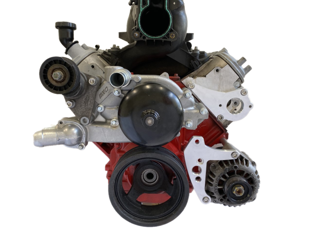 LS Alternator & Power Steering Brackets Kit With Belt Tensioner - For Vortec Truck Engines 4.8L-6.2L, CNC Aluminum, 1/2" Thick
