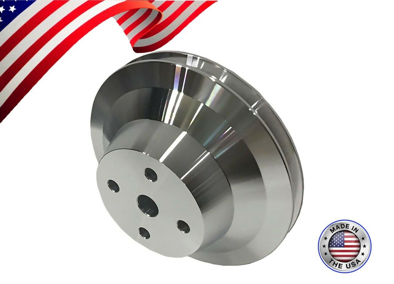 thumbnail image 2 of Small Block Chevy Water Pump Pulley - 6.6" V-Belt For Long Water Pump 350 327 Engines 2 of 12