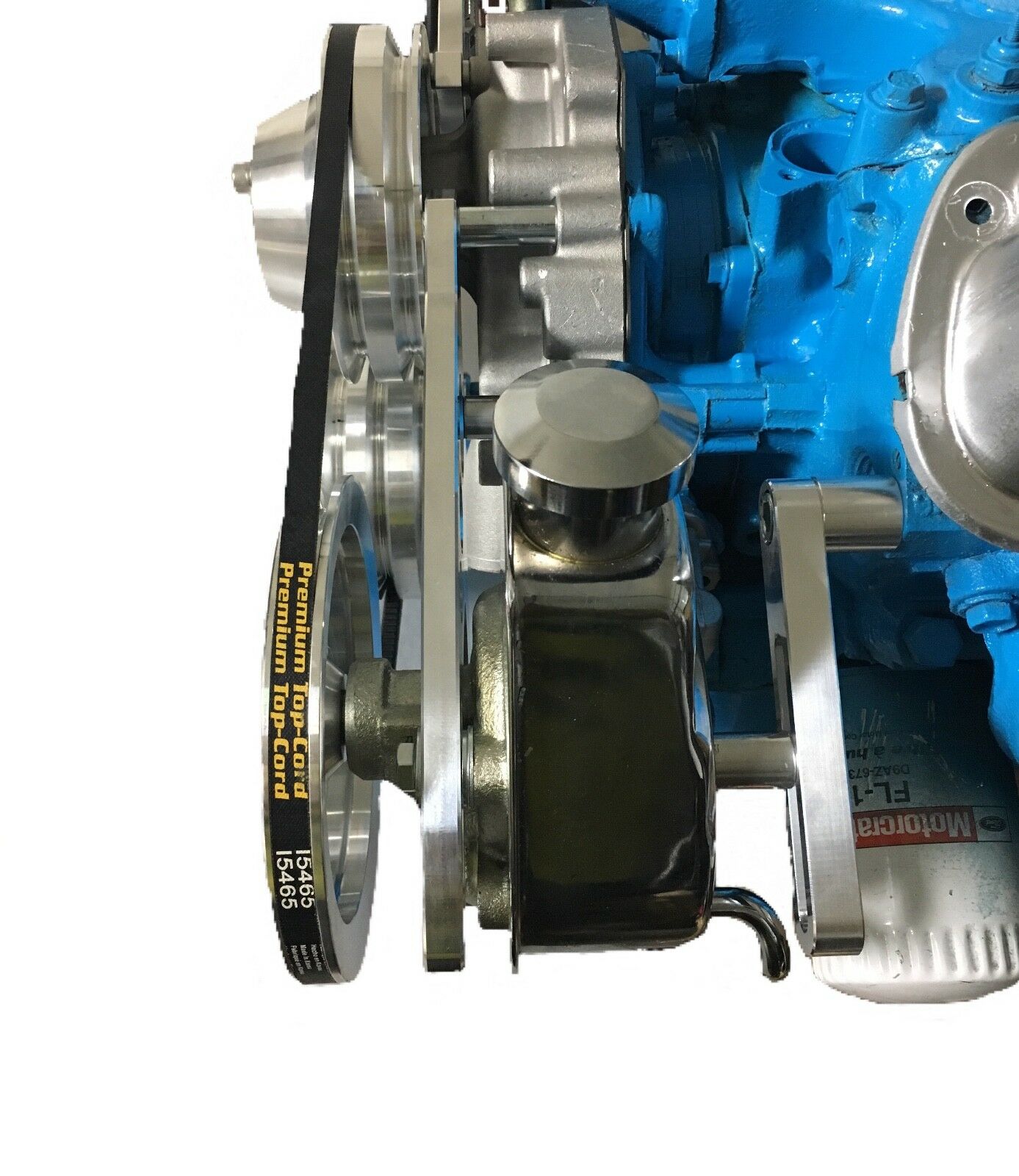 thumbnail interactive-video image 1 of Speedmaster Ford 289/302 Power Steering Pump Kit, Pulley & Brackets, 1 V-Groove 1 of 5