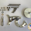 Ford 289 302 Power Steering Bracket with V-Belt Pulley using  Ford Mustang Corporate PS Pump - Image 2