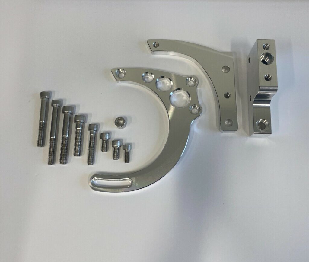 BEVINSEE Gloss Black Alternator Bracket For Chevy Big Block 396 427 454 – Short Water Pump