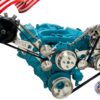 Pontiac Serpentine Pulley Conversion kit AC Alt PS 350 400 428 455 A/C BLACK - Image 4