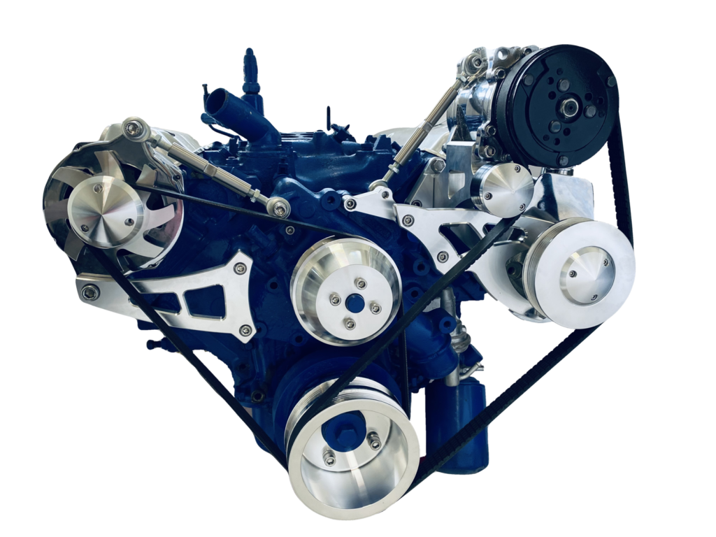 thumbnail image 2 of CVF Racing Black Serpentine Pulley Conversion Kit For Ford 429 460 BBF With Power Steering 2 of 6