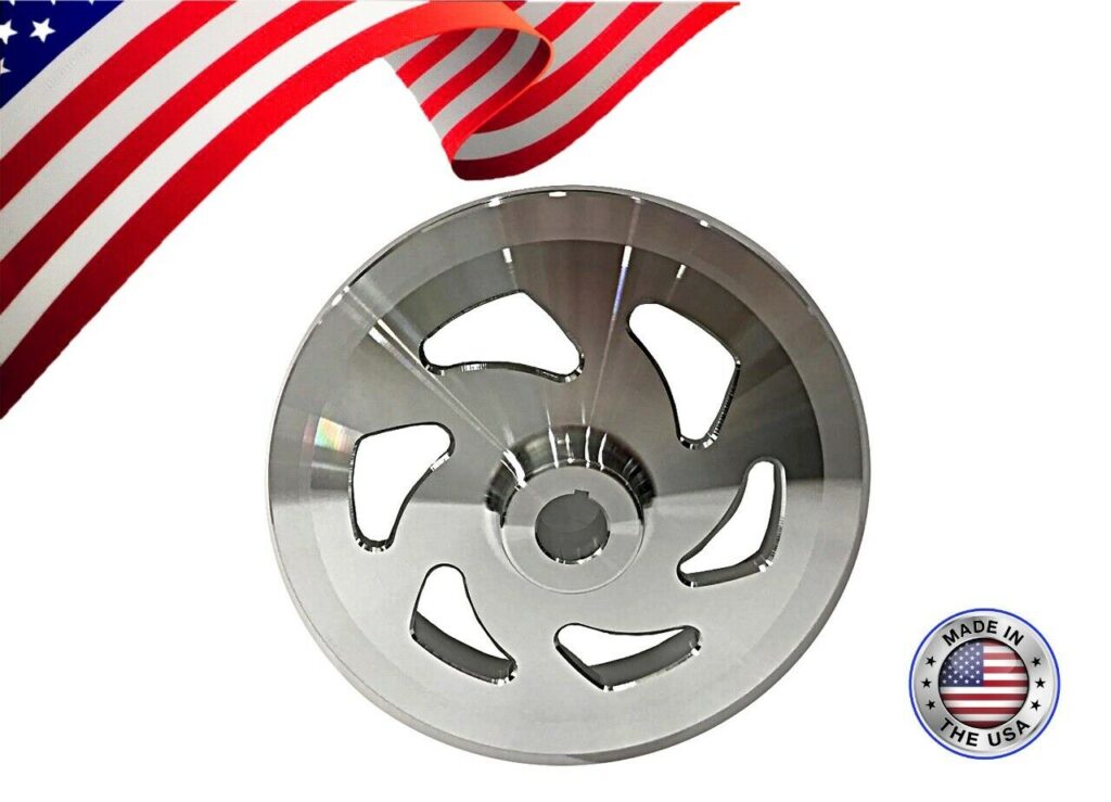 Billet Aluminum Crankshaft Pulley For Mopar 273 318 360 V8 Engines - Polished Finish