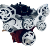 LS LS1 LS2 LS3 LS6 Serpentine Pulley Kit ALT PS AC Camaro Style Balancer BLACK - Image 2