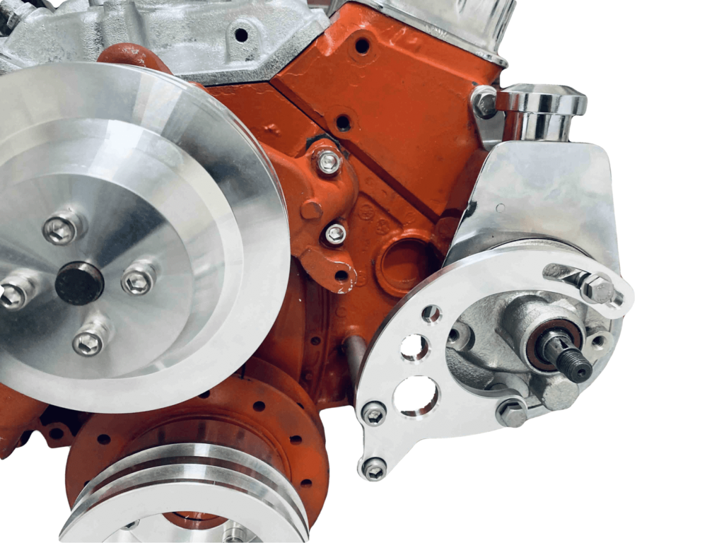 Short Water Pump Saginaw Power Steering Bracket Chevy Small Block Electric SBC E - Foto 2