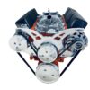 Small Block Chevy Serpentine Pulley Conversion Kit ALT A/C SBC 350 Triangles - Image 3