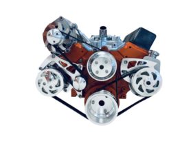 Sbc Long Water Pump Pulley Small Block Chevy Serpentine Pulley Conversion Kit ALT PS AC Long WP SBC LWP A/C Sbc Power Steering Pump Bracket