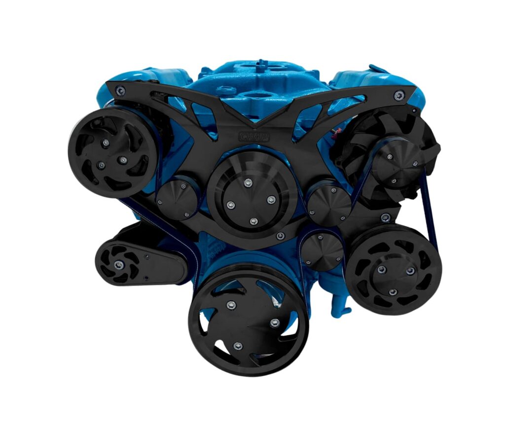 Pontiac All Inclusive Serpentine System 350 400 428 455 ALT PS AC BLACK ...