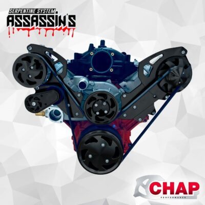 LS Serpentine Pulley conversion Kit ALT PS AC Camaro Style Balancer High Mount - Image 7