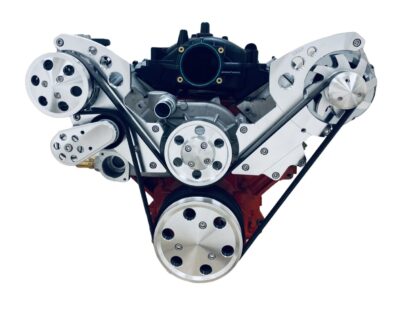 LS Serpentine Pulley conversion Kit ALT PS AC Camaro Style Balancer High Mount - Image 5