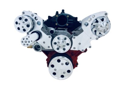 LS Serpentine Pulley conversion Kit ALT PS AC Camaro Style Balancer High Mount - Image 6