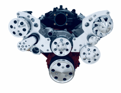 LS Serpentine Pulley conversion Kit ALT PS AC Camaro Style Balancer High Mount - Image 2