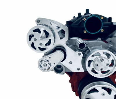 LS Serpentine Pulley conversion Kit ALT PS AC Camaro Style Balancer High Mount - Image 2