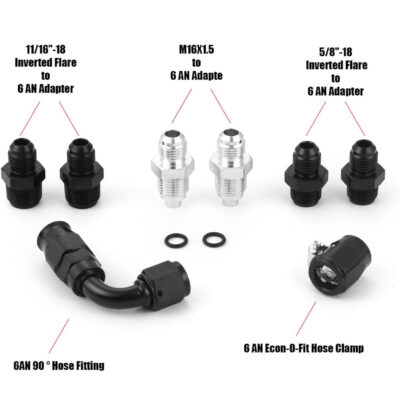 Power Steering Line Kit for GM Type 2 ps pump with attached reservoir ...