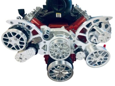 LS 8 Ribs Serpentine Pulley Kit ALT PS AC Camaro Style Balancer - Chap ...