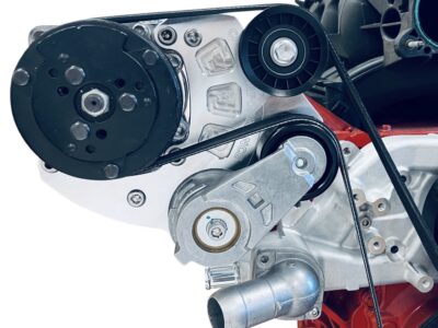 LS A/C Bracket using 508 Compressor and Corvette balancer spacing with Heavy duty Tensioner