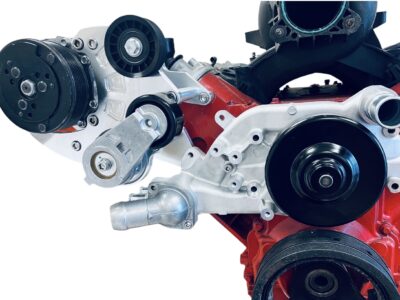 LS A/C Bracket using 508 Compressor and Corvette balancer spacing with Heavy duty Tensioner