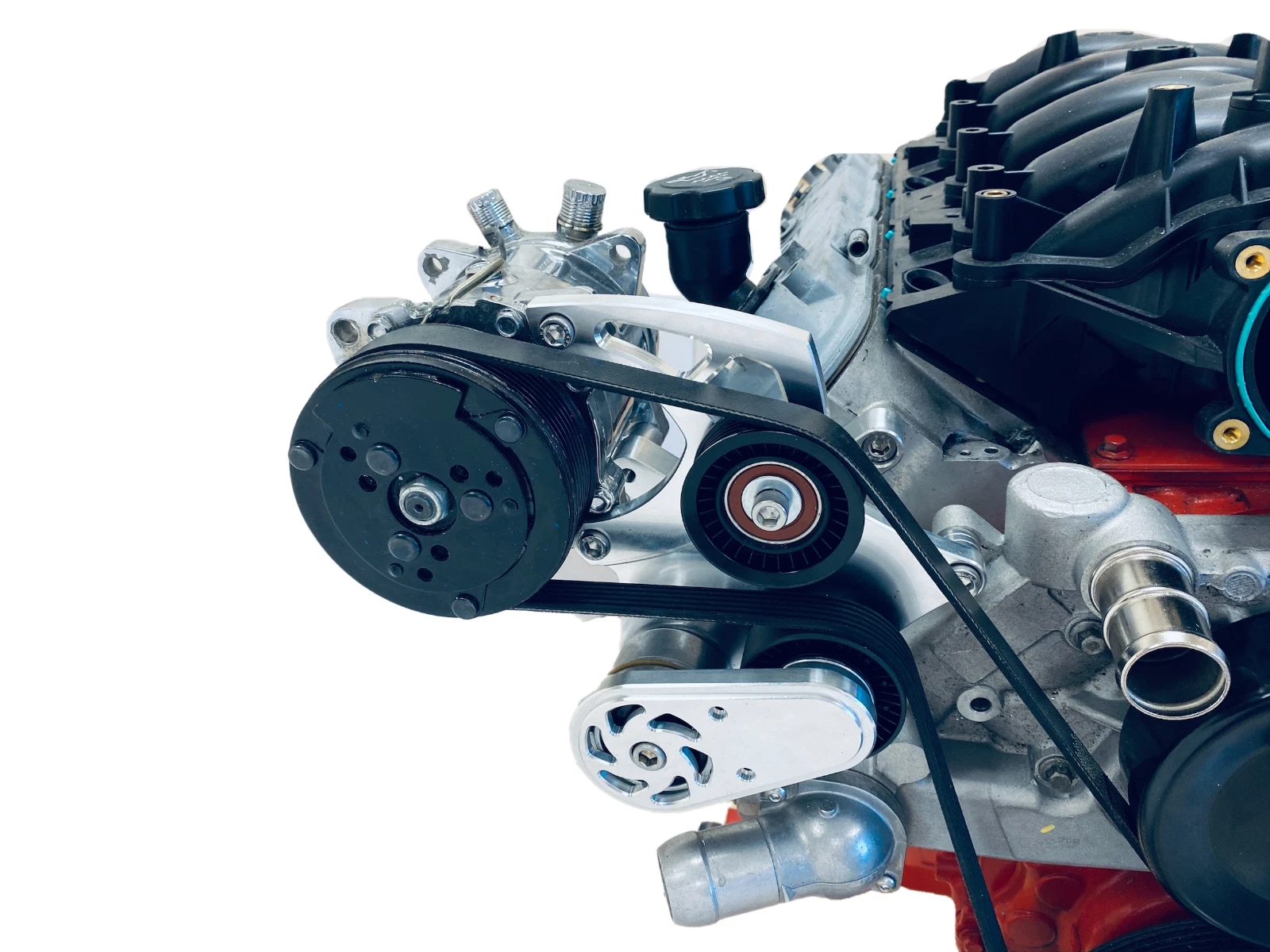 LS A/C Bracket using 508 Compressor and Corvette balancer spacing - Image 3