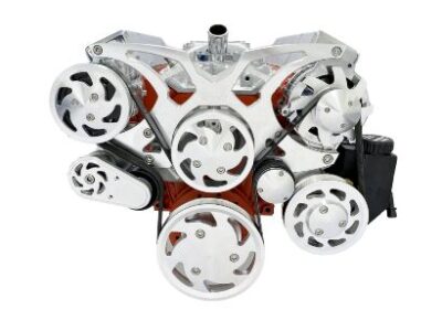 SBC CHEVY Serpentine PS bracket, PULLEY and pump only